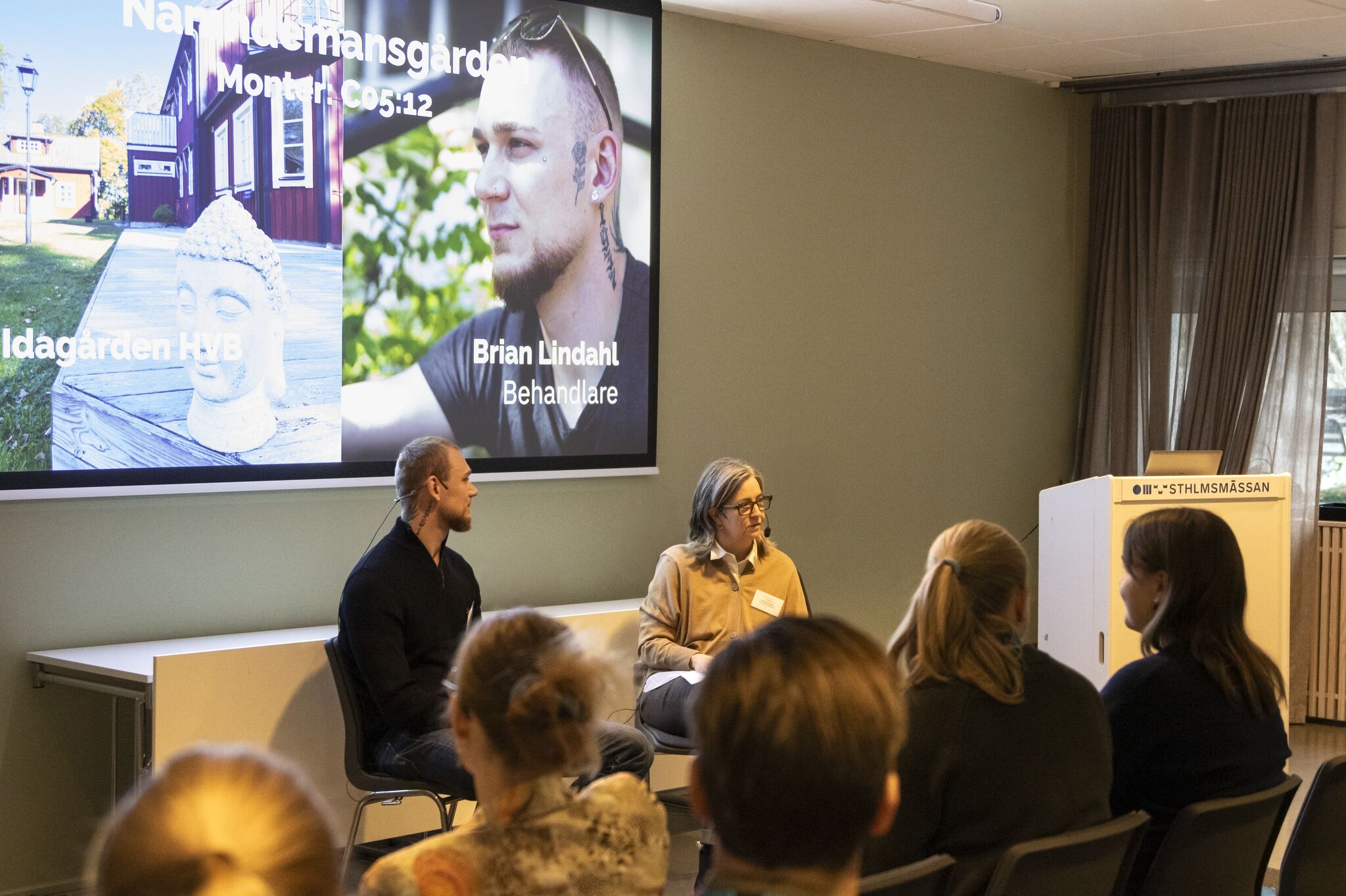 Brian under en föreläsning